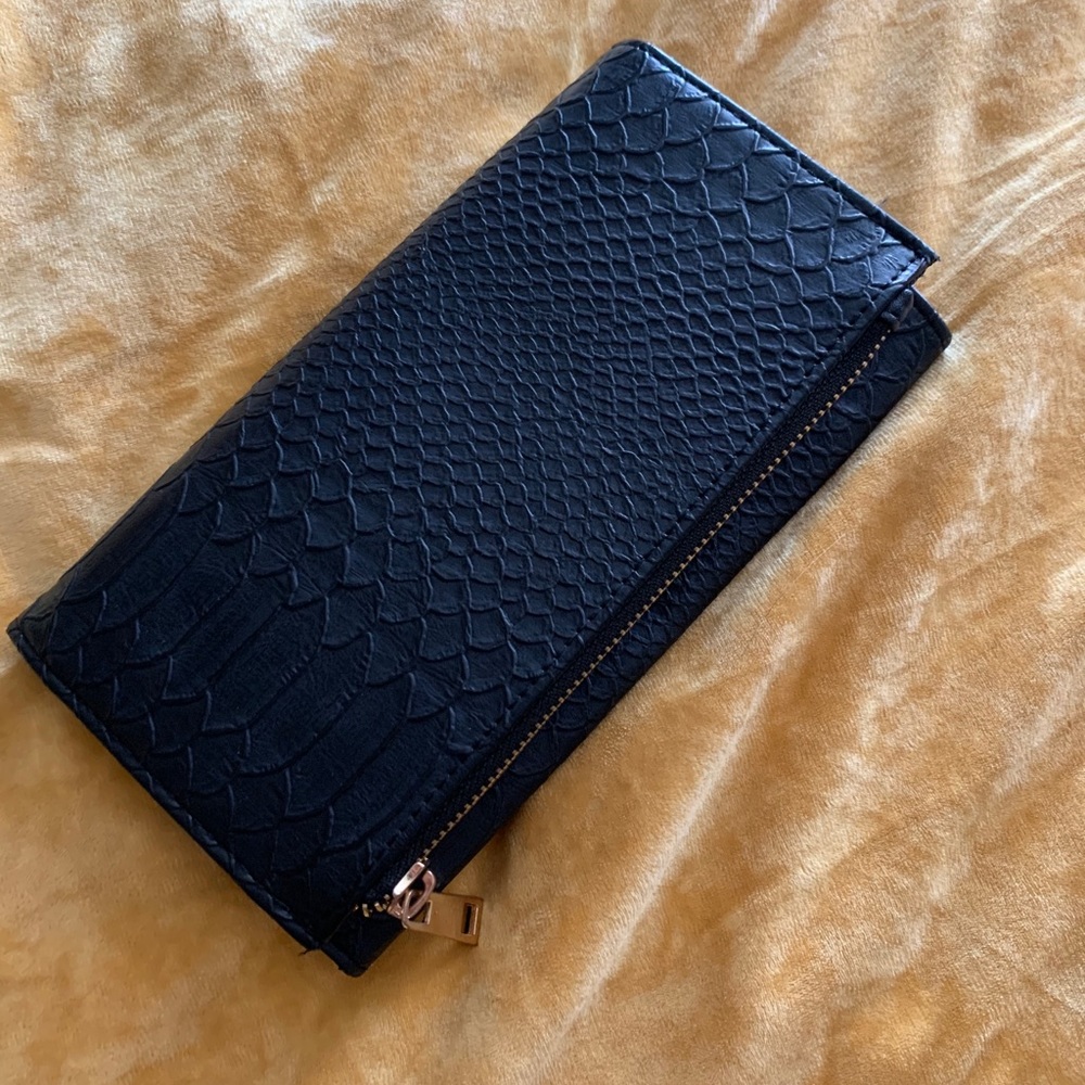 Faux Croc Skin Wallet